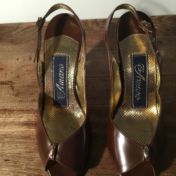 Amano Bootier Juliette Peep Toe Strap Heels - Picture 2 of 7